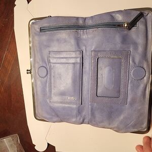Hobo Blue Leather Wallet